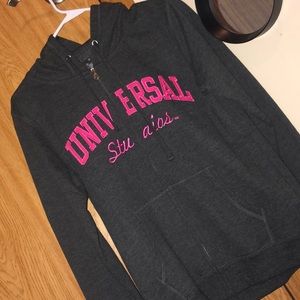 universal studios zip up hoodie